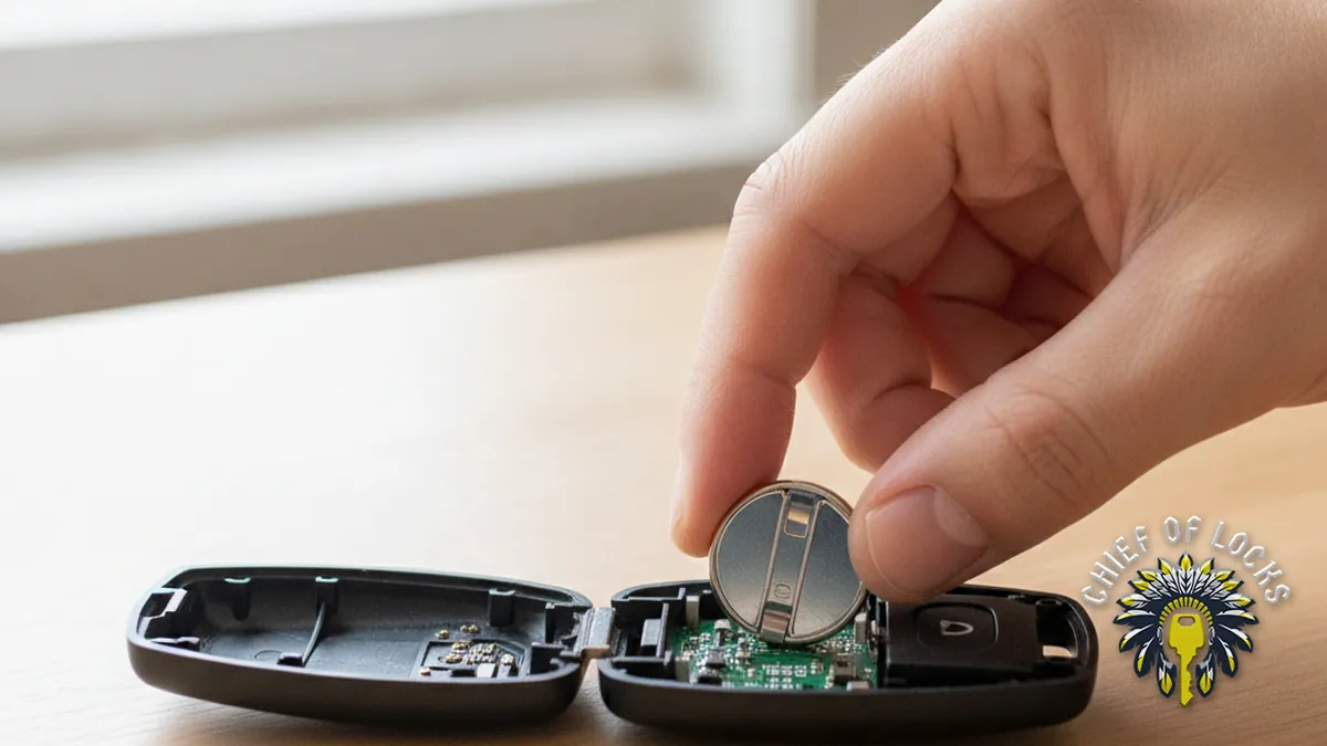 Replacing a car key fob battery in Indianapolis, Indiana