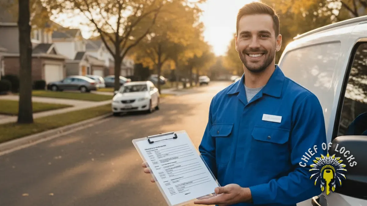 Indianapolis locksmith giving an upfront, honest price quote